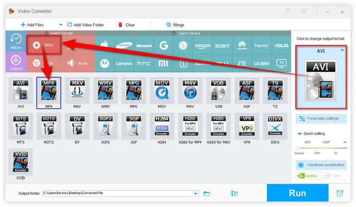 Choose a Preferred Video or Audio Format