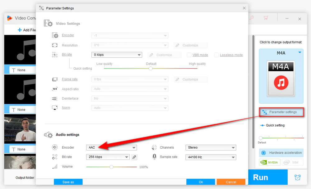 Adjust the Audio Parameters