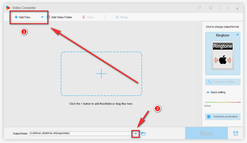 Load AAC Files into the AAC to M4R Converter