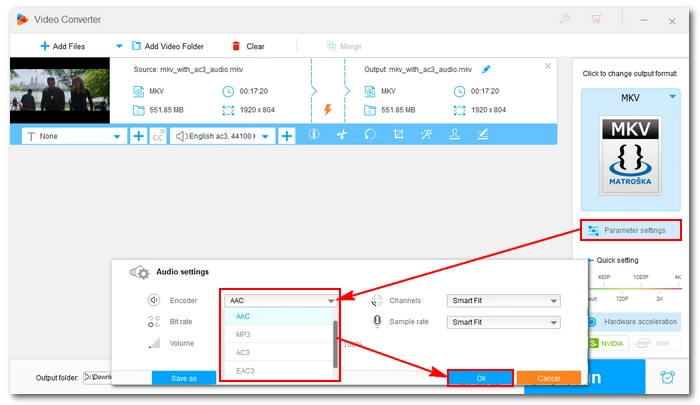Convert AC3 Format in a Video