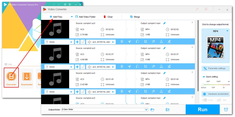 Add File to AC3 Audio to MP3 Converter