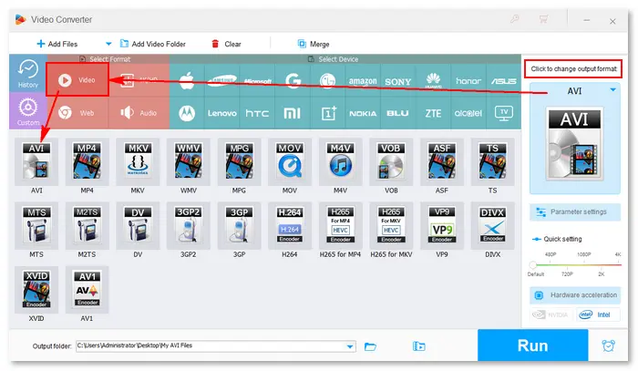 Choose Export Format