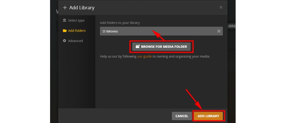 Add Folder to Plex