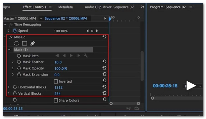 Mosaic or Mask a Video in Premiere Pro