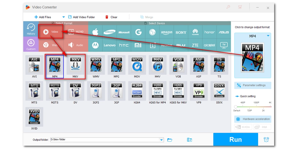 Choose Output Format