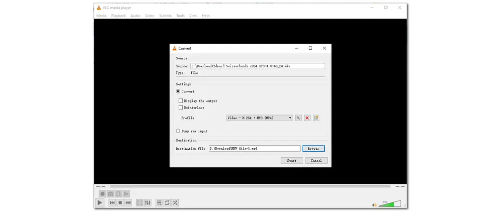 VLC Convert MKV for Premiere Pro