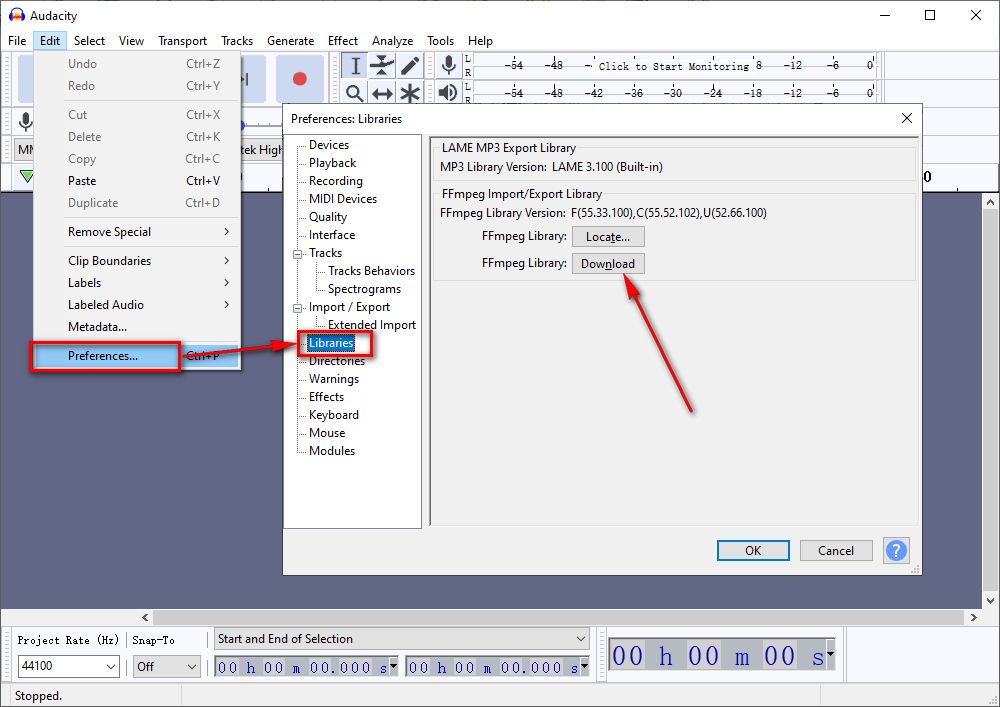 ADTS to MP3 Converter Audacity