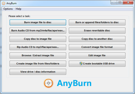 AnyBurn - free DVD maker for Windows 10
