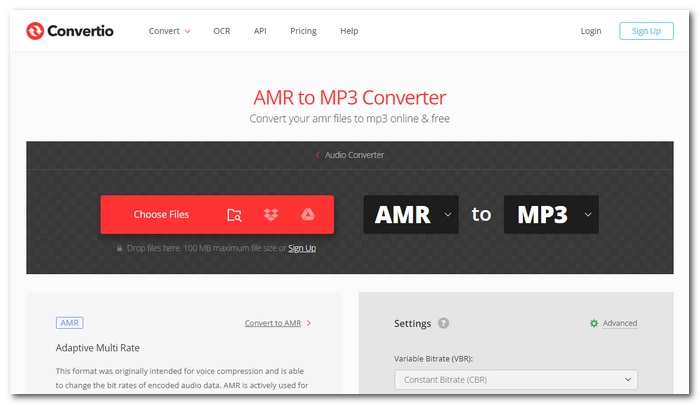 Convert AMR to MP3 Online
