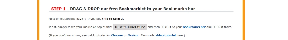 Add DL with TubeOffline bookmarklet