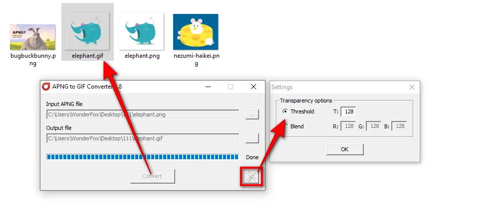 How to convert Animated PNG to GIF on Windows PC