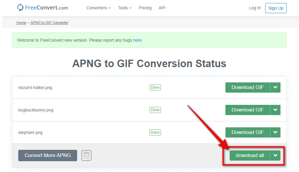 Convert Animated PNG to GIF Online