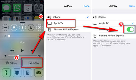 Activate AirPlay on Apple TV 