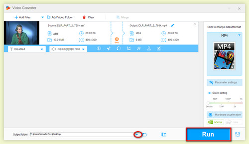 Start ARF to MP4 Conversion