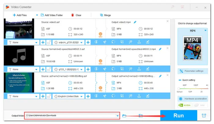 Convert ASF to MP4 Offline