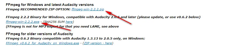 AAC Audacity Import and Export