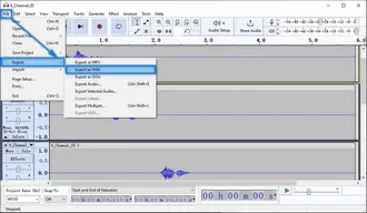 Audacity Export Audio