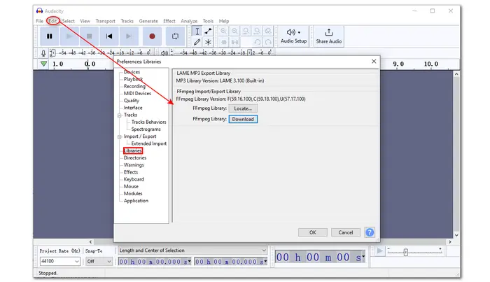 FFmpeg for Audacity