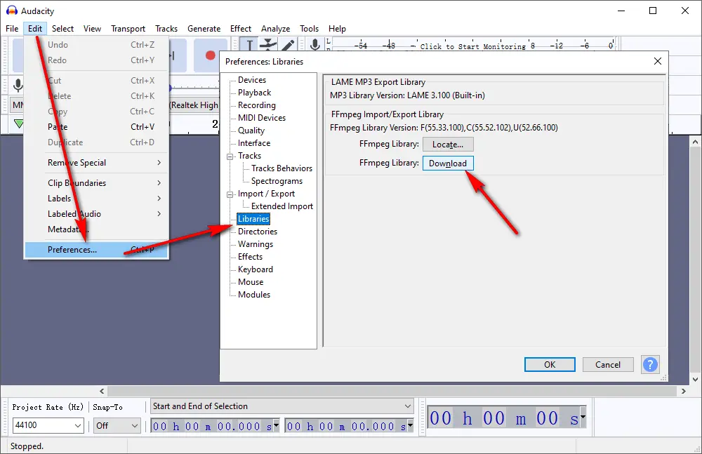 Audacity Convert FLAC to MP3