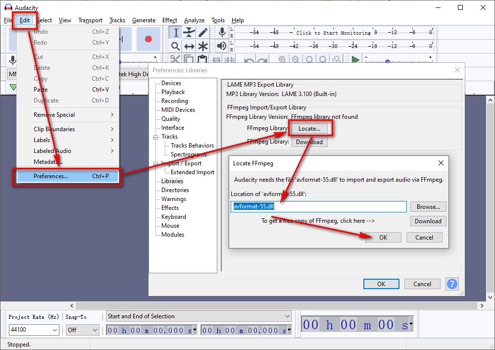 Convert MP3 to Ogg Audacity