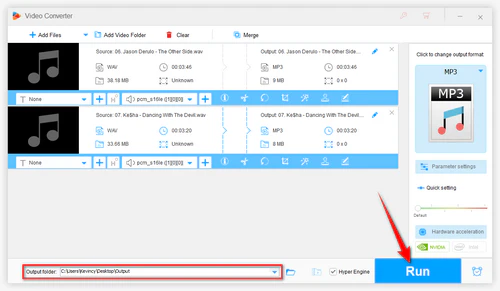 export enhanced audio or video file