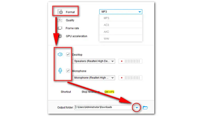 Recording Format and Audio Source