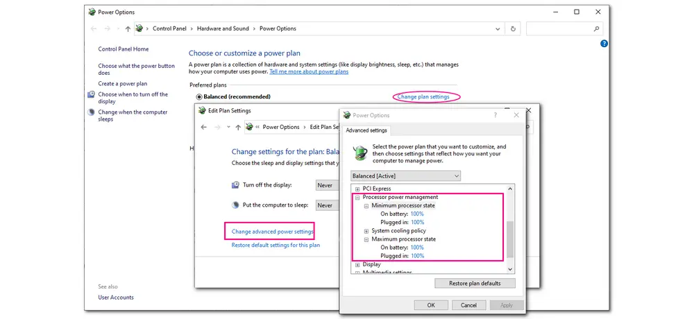 Change CPU Power Plan