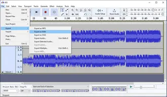 Convert Audacity to WAV