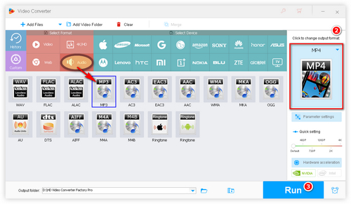 Convert audio to MP3 