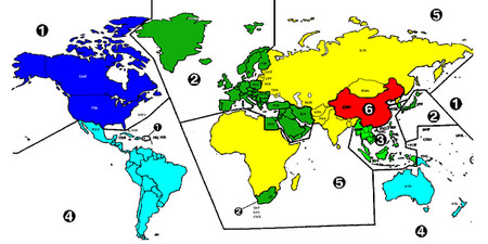 DVD Region Code Maps