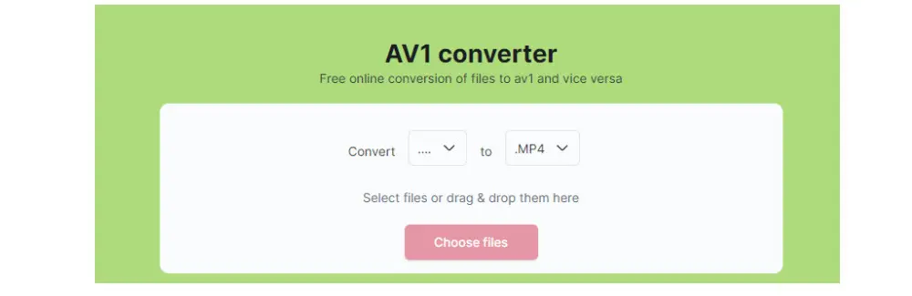 Convert AV1 File Online