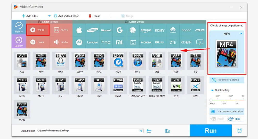 Pick an Output Format