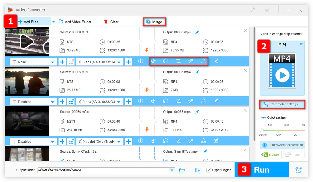 Convert MTS/M2TS Files