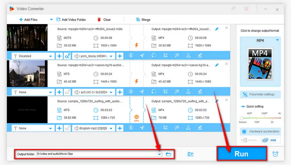 Convert AVCHD to MP4 Windows 10