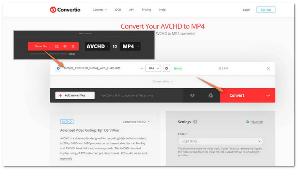 AVCHD to MP4 Online