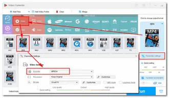 Select MPEG Format