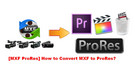 Convert MXF Files to ProRes