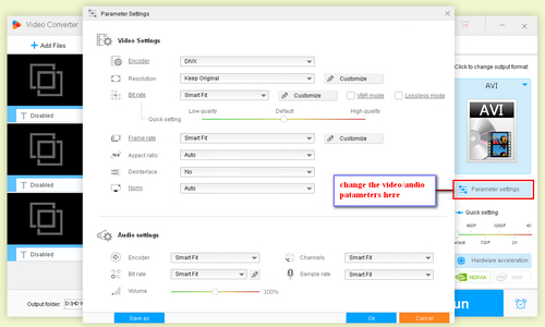 Customize graphic settings