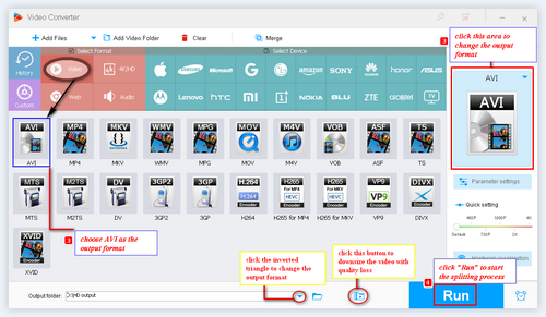 Set the Video Output Format