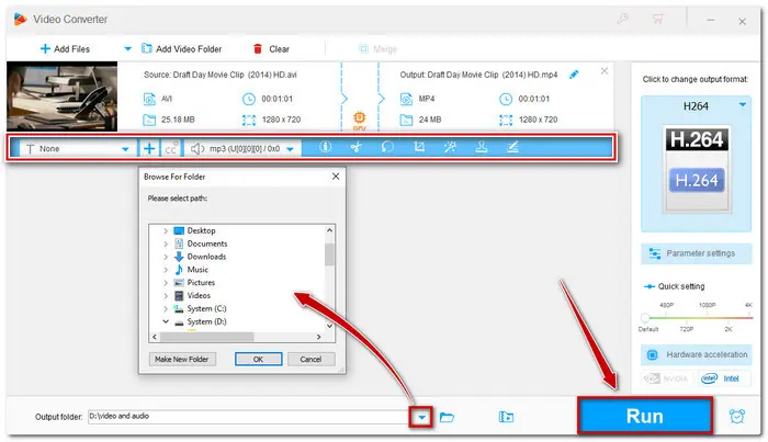 Start AVI H264 Conversion