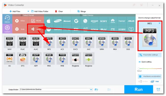 Choose Output Format