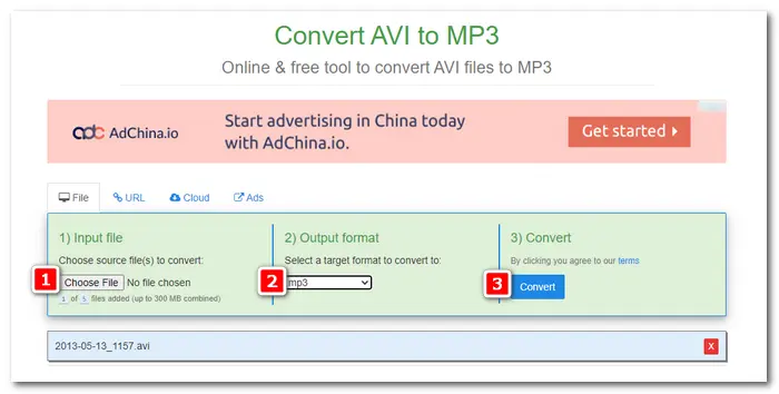 AVI Movies to MP3 Online