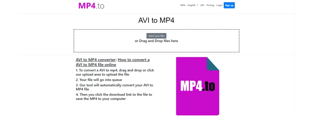 AVI to MP4 Converter Online Over 1GB Free
