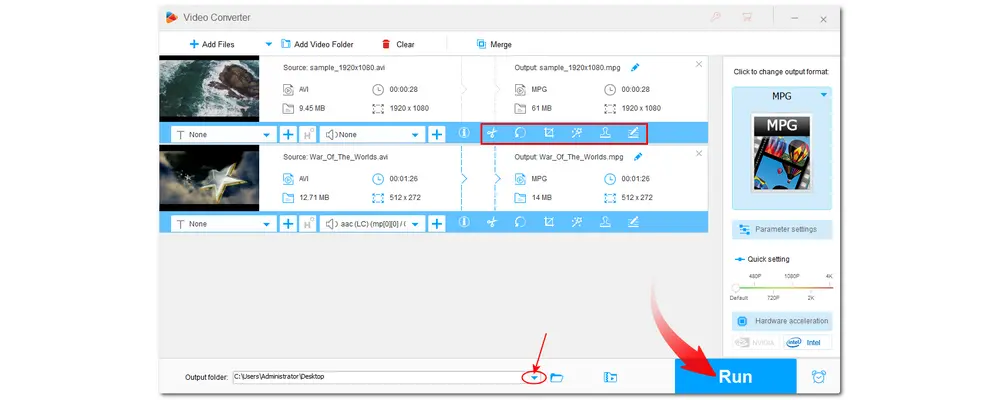 Convert AVI Video to MPEG