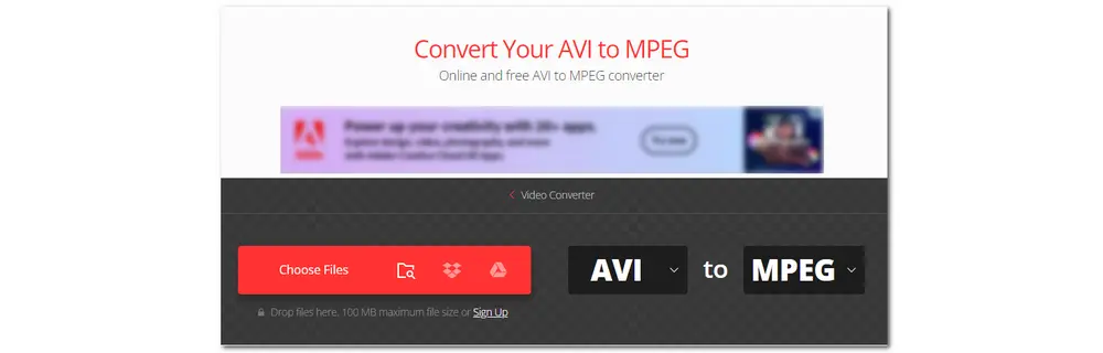 Convertio AVI Video to MPEG