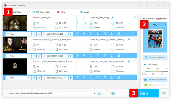 Convert AVI to MPG in Bulk