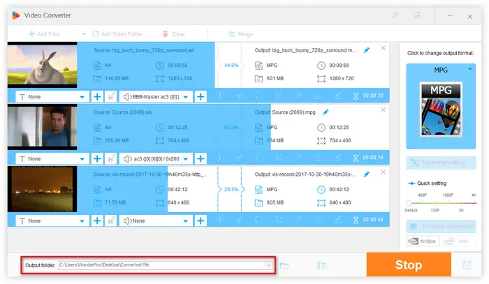 Batch Convert AVI Files to MPG