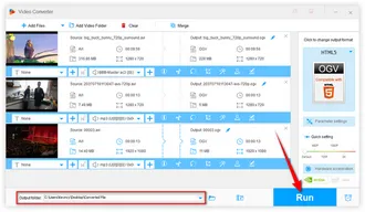 Batch Convert AVI to OGG or OGV