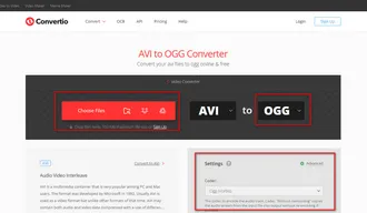 Convert AVI to OGG Online