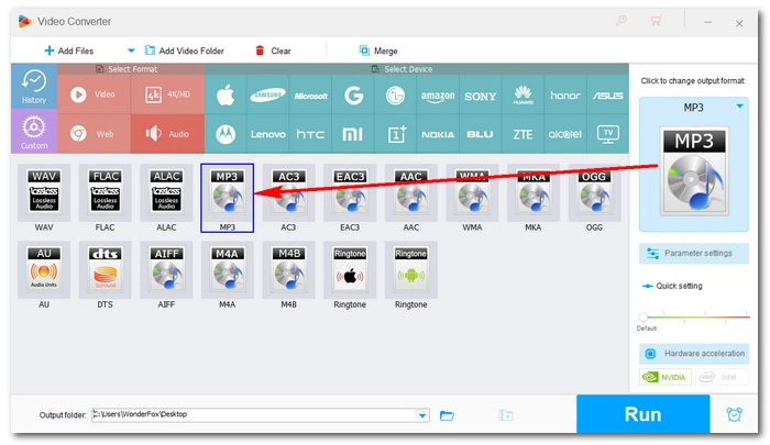 Batch MP3 Converter - Choose Output Format